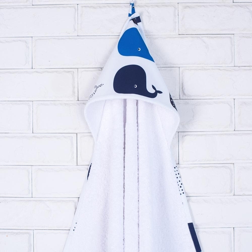 Детское полотенце с капюшоном махровое "Китики"