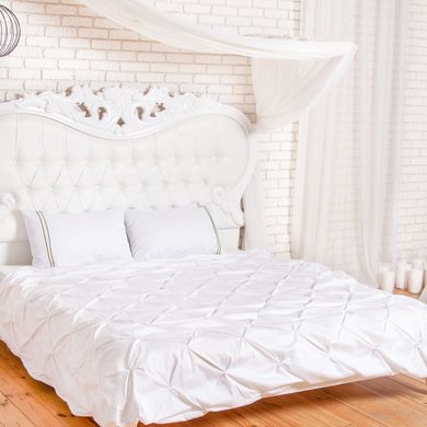 Комплект двуспальный постельного белья "Белый с кантом"