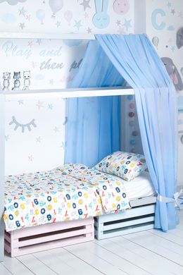 Балдахин на детскую кроватку "Голубой" шифон 1.5*4 м