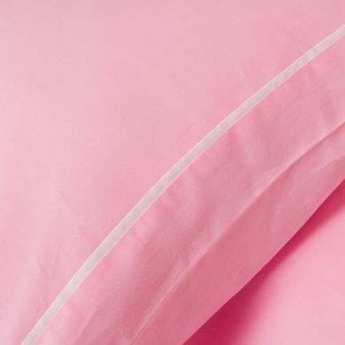 Комплект двуспальный постельного белья "Розовый с кантом"