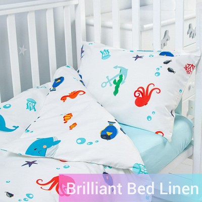 Детское постельное белье "Морской мир" Premium linen