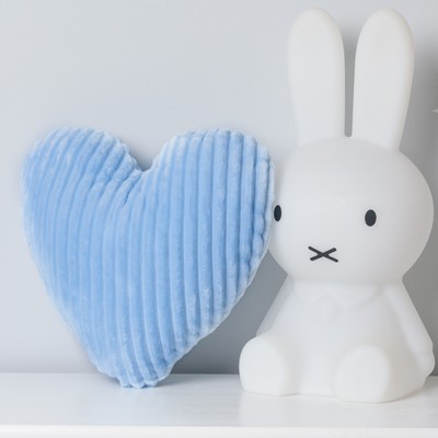 Подушка детская "Голубое сердце" плюш на молнии