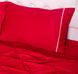 Комплект двуспальный постельного белья "Красный с кантом"