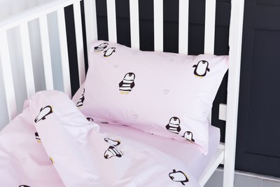 Детский постельный комплект "Веселые пингвины"