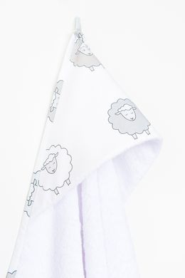 Детское полотенце с капюшоном махровое "Овечки"
