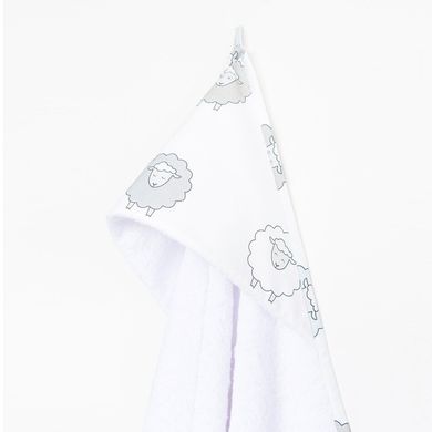 Детское полотенце с капюшоном махровое "Овечки"
