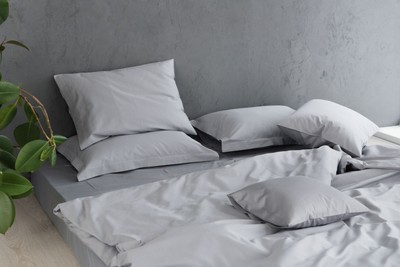 Комплект двуспальный постельного белья "Светло Серый"