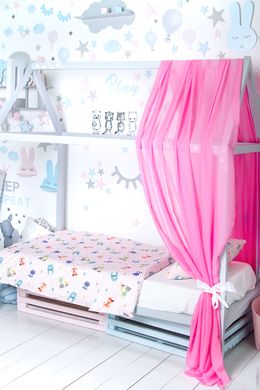 Балдахін на дитяче ліжечко "Рожеві мріїї" фатин 1.5 * 4 м