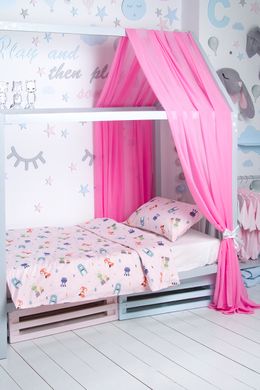 Балдахін на дитяче ліжечко "Рожеві мріїї" фатин 1.5 * 4 м