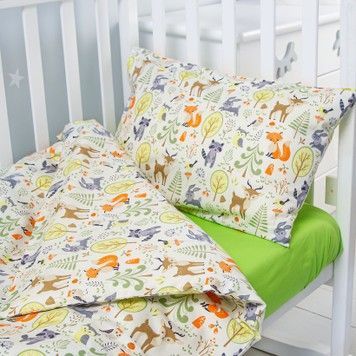 Дитяча постіль для новонародженних "Єнотик і його друзі"