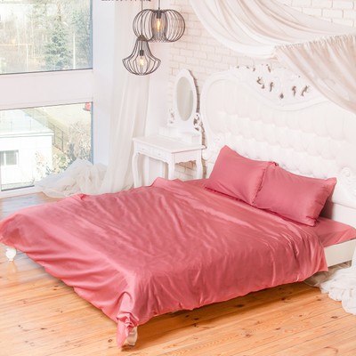 Комплект двуспальный постельного белья "Розовый Париж"