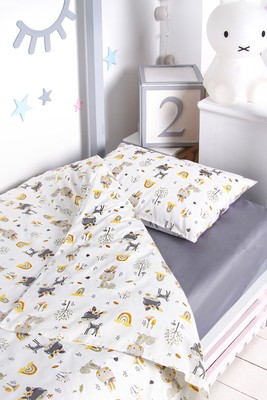 Детский постельный комплект "Оленята с веночками"