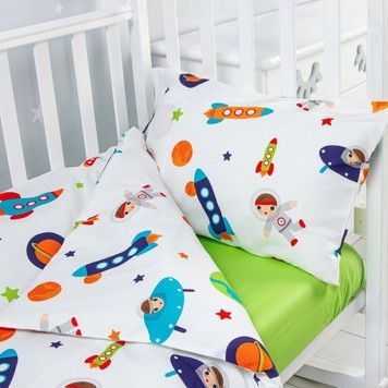 Полуторний комплект постільної білизни "Я космонавт Premium linen"
